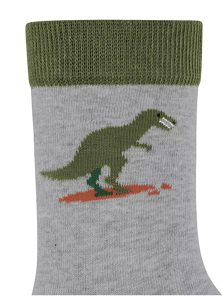 FALKE Jungen Socken DINOSAURS LT heather  grau