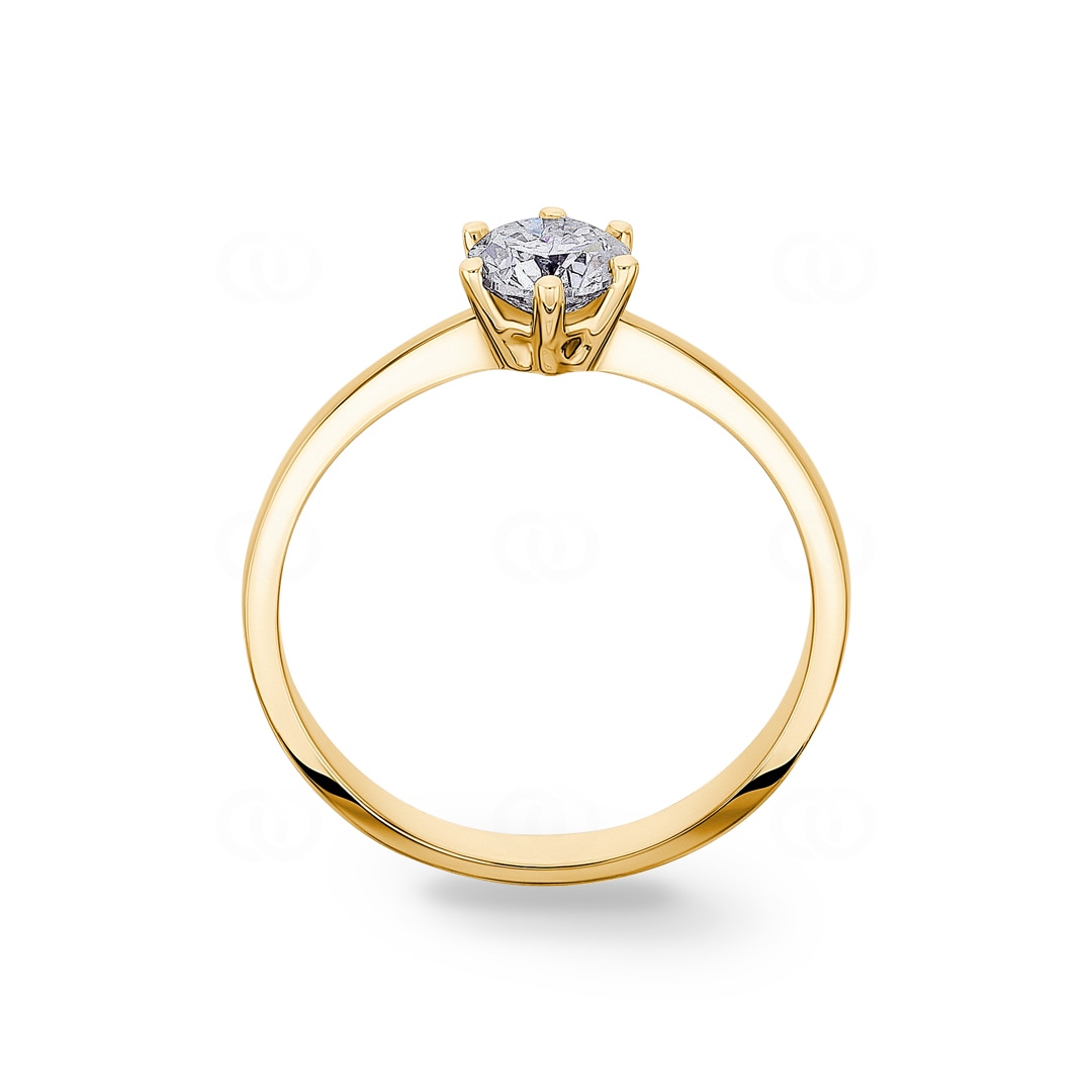 Verlobungsring 750/18 K Gelbgold mit Diamant 0.51 ct H/si