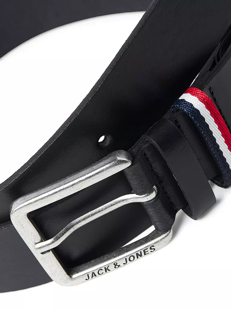 JACK & JONES Ledergürtel JACESPO schwarz