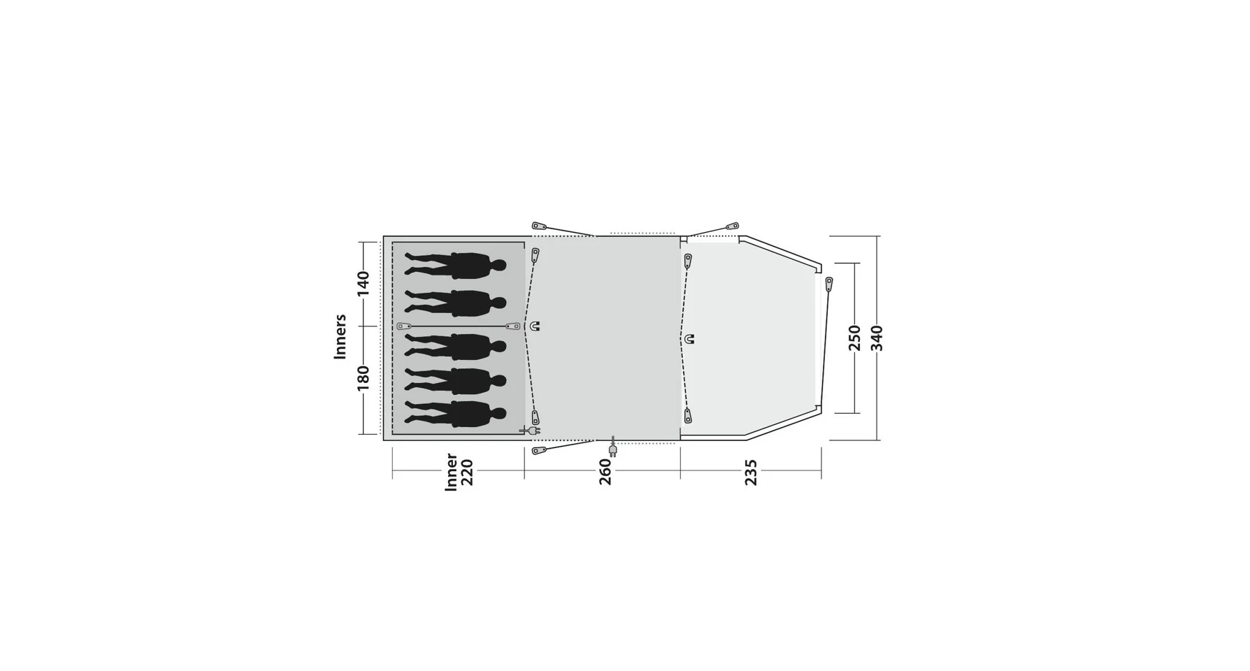 Outwell - Yosemite Lake 5TC Telt 2023 - 5 Personer