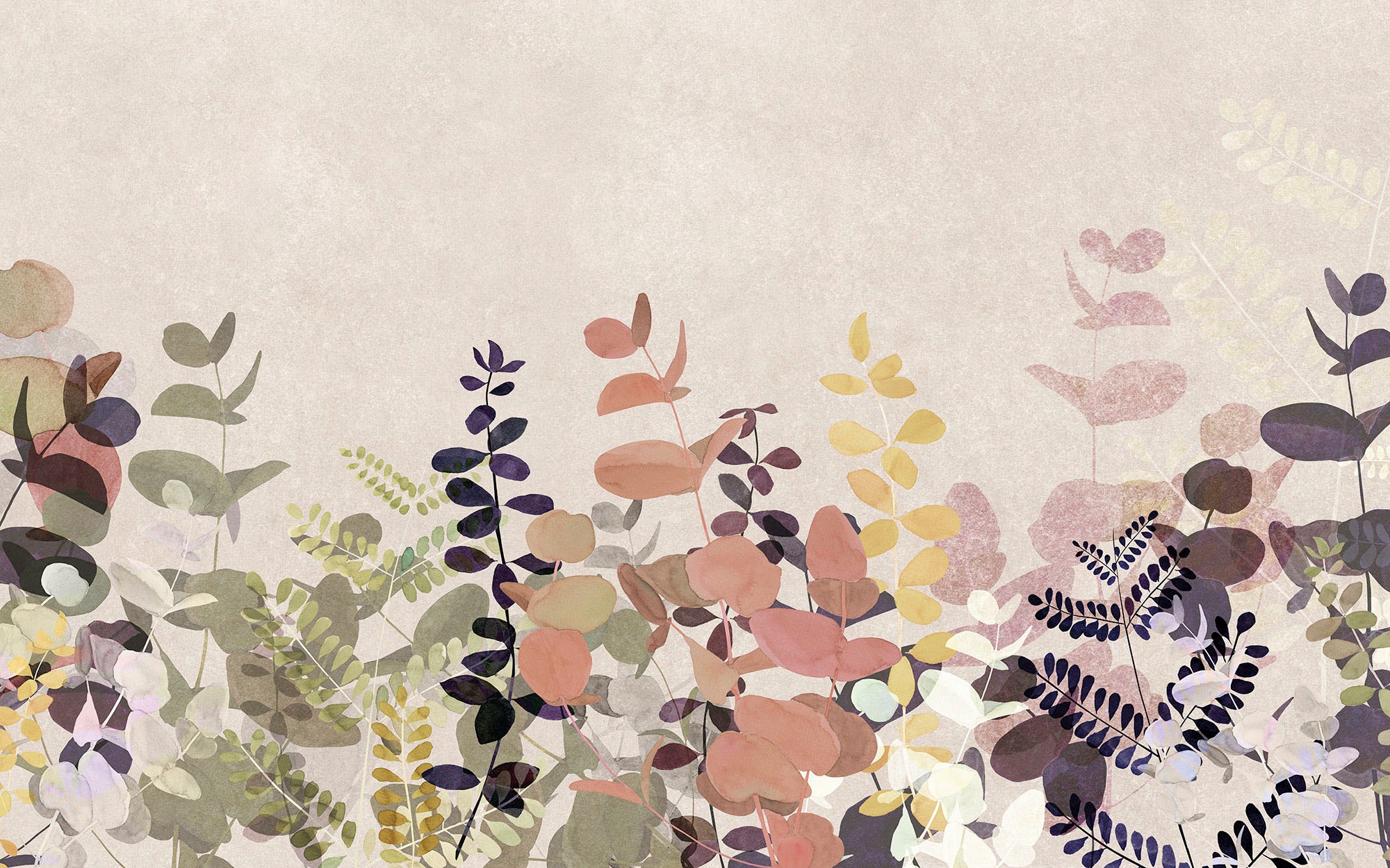 Komar Fototapete »Digitaldruck Vlies -  Foggy Shrub - Grösse 400 x 250 cm« bedruckt glatt Wohnzimmer, Schlafzimmer