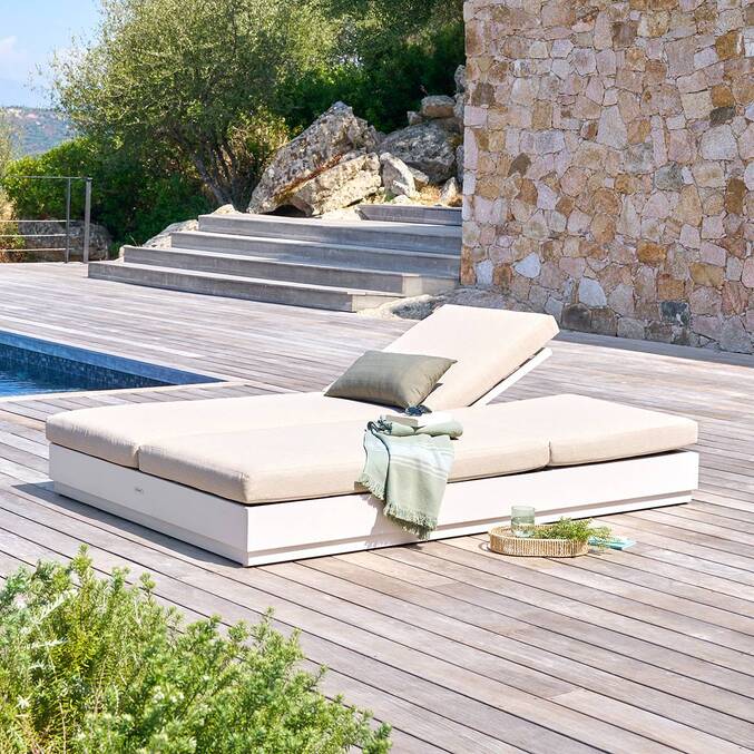 Lit de piscine ALLURE Beige / Avoine
