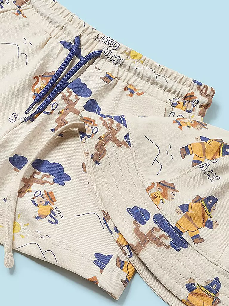 MAYORAL Baby Set 3-teilig T-Shirt, Shorts, Kappe  orange
