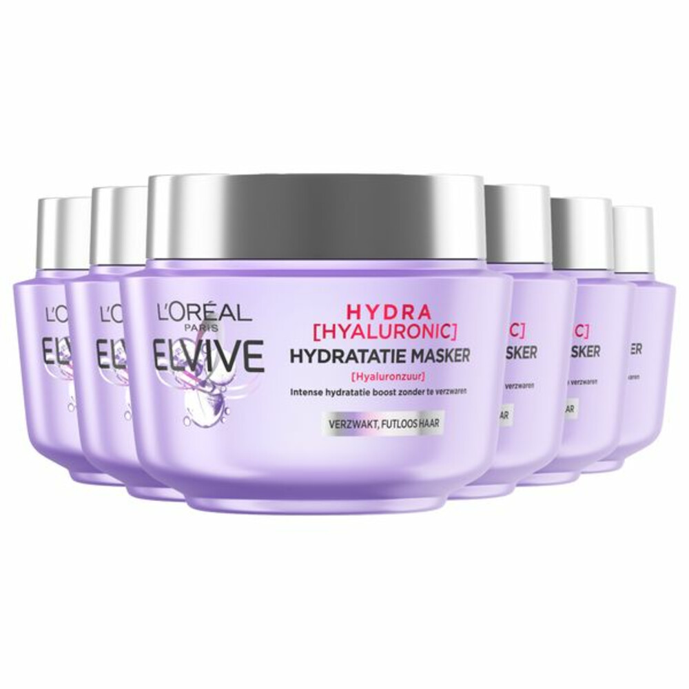 6x L'Oréal Elvive Hydra HyaluronicHaarmasker300 ml