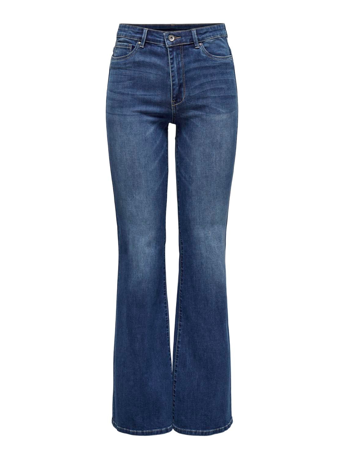 ONLROSE Hohe Taille Ausgestellt Jeans Medium Blue Denim