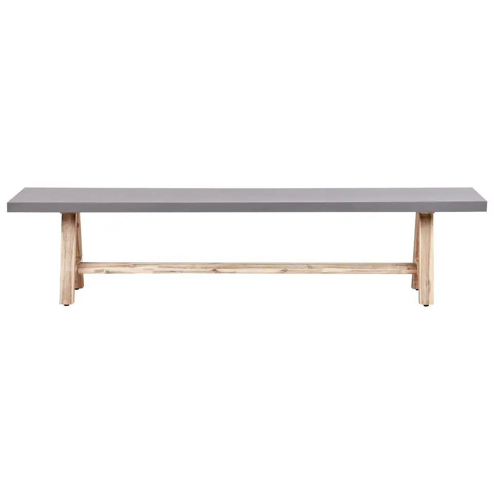 TONNARE - Tuinbank - Licht hout - 200 cm - Beton