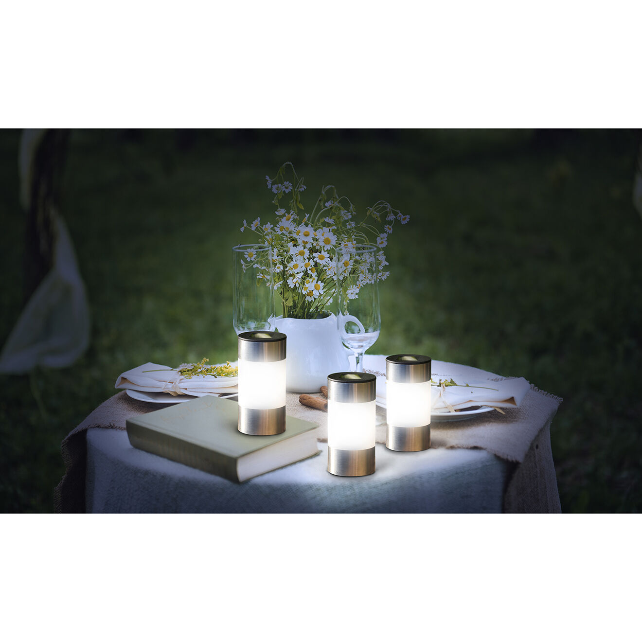 Pratik Garden 8 Bornes solaires Inoxia acier