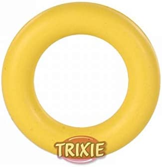 Brinquedo para cães TRIXIE em formato de anel de borracha natural, cores sortidas.