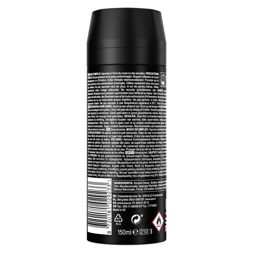 Axe Deodorant Bodyspray Black150 ml