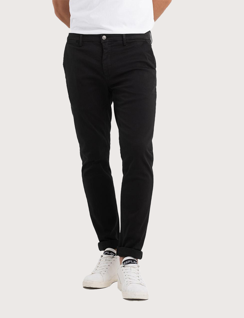 REPLAY CHINO HOMME ZEUMAR HYPERFLEX NOIR