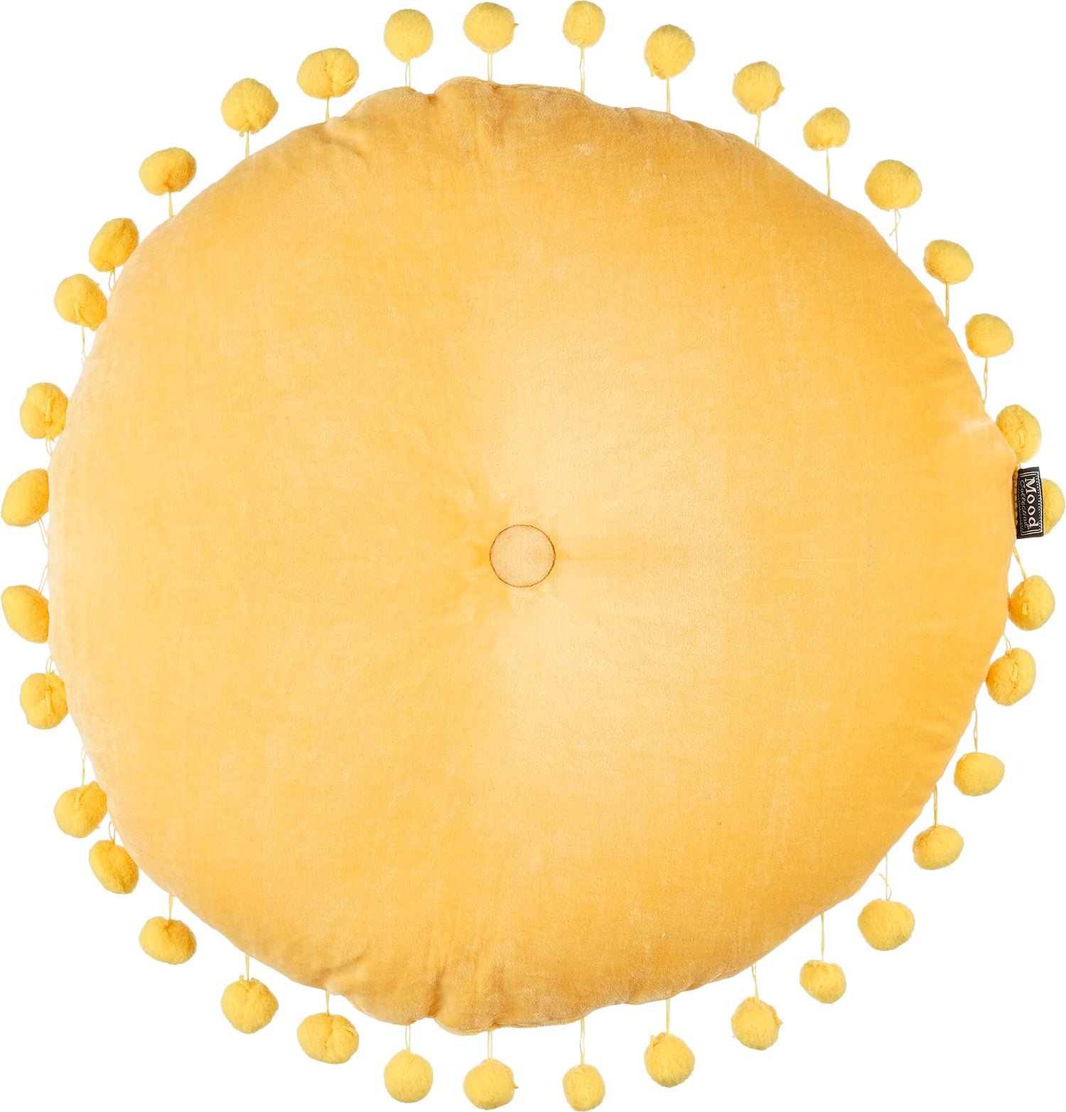 In the Mood Collection sierkussen PomPom geel D 40 H 12 cm