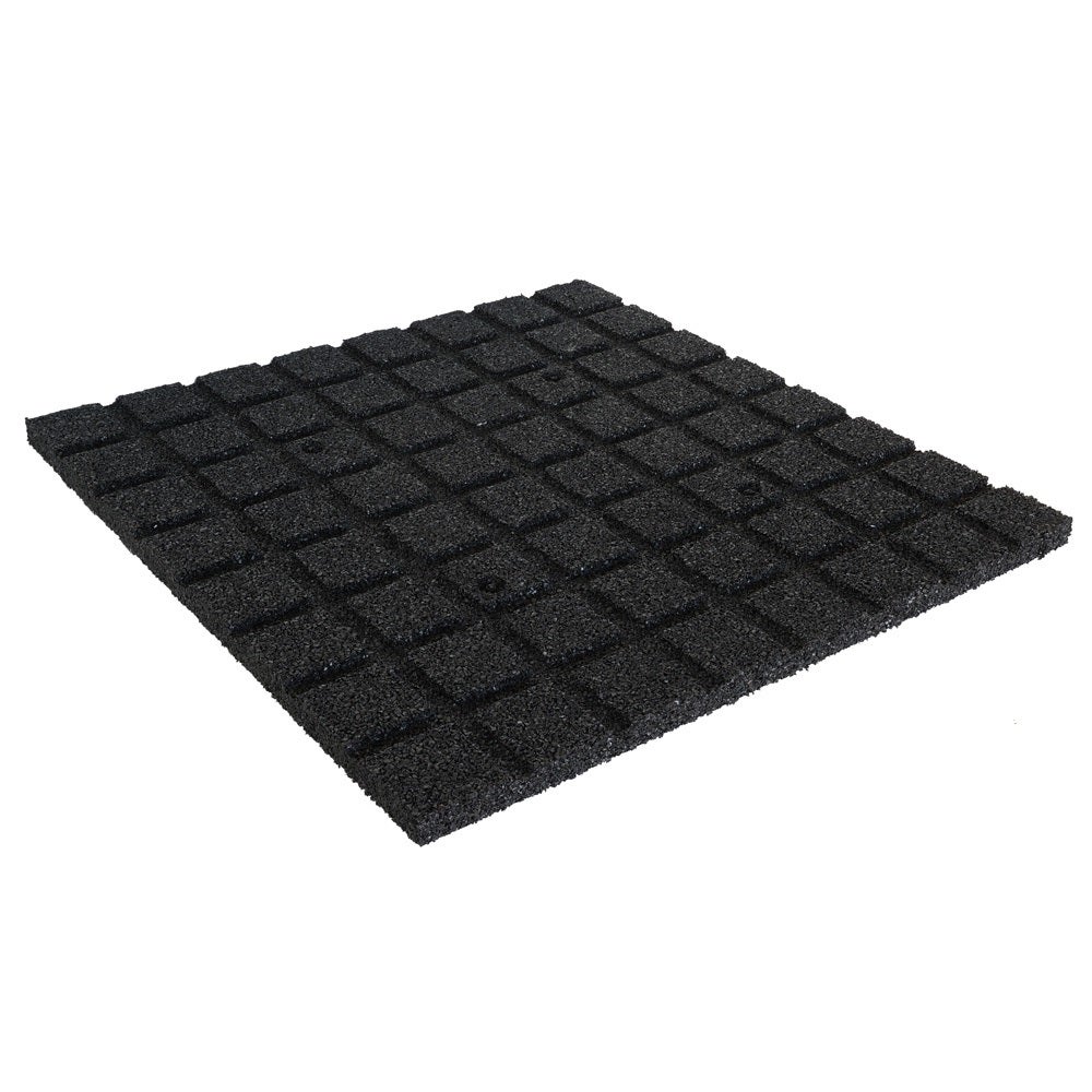 Rubbertegel 25 mm - 50 x 50 cm - Zwart