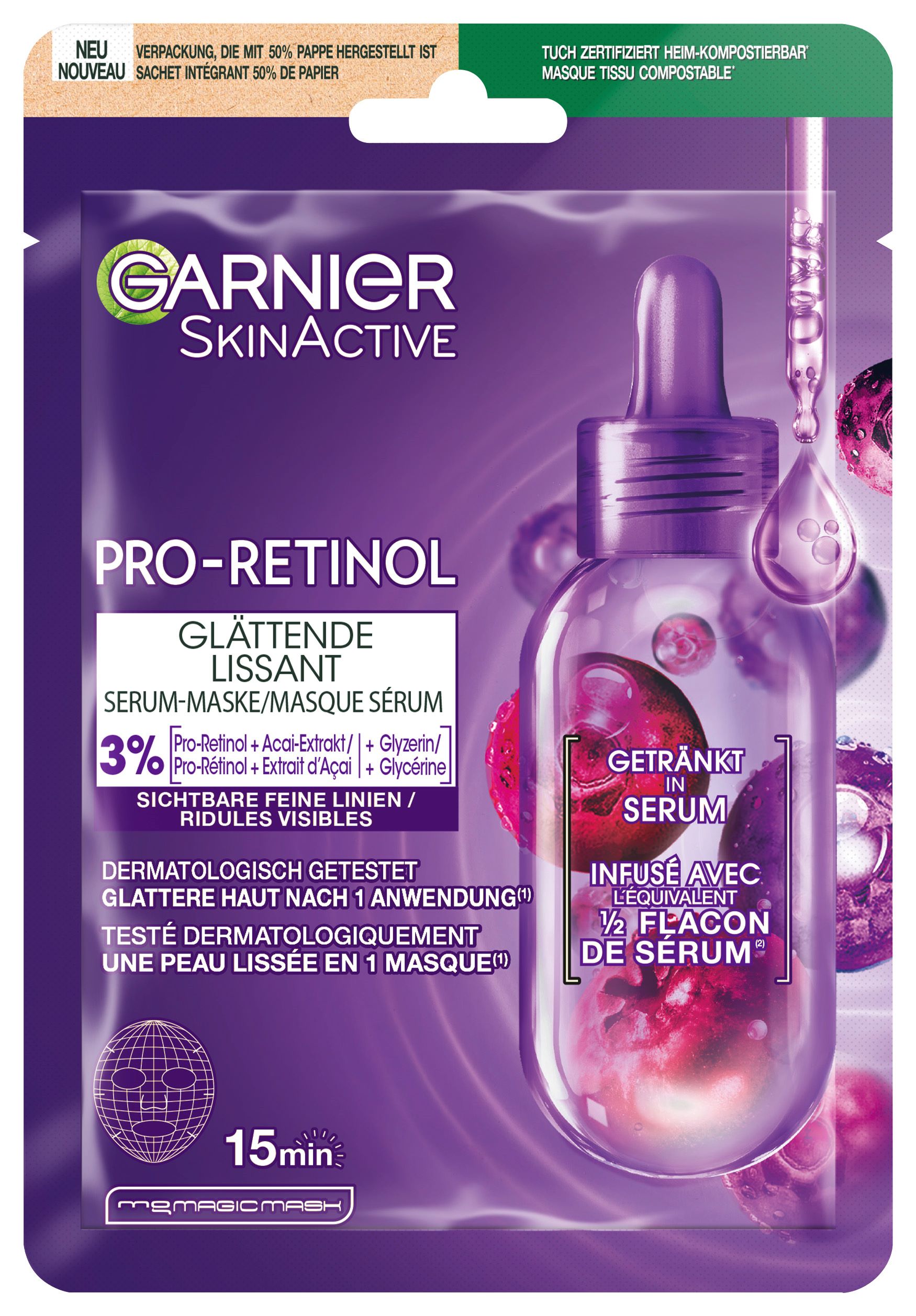GARNIER SkinActive Tuchmaske<br>22 g, Retinol