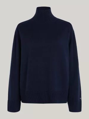 Suéter de gola alta estilo casual