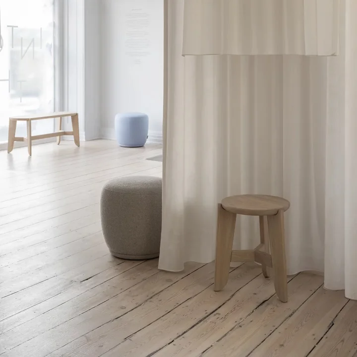 Blomus - Kuon Pouf, H 45 cm, Ø 48 cm, shitake