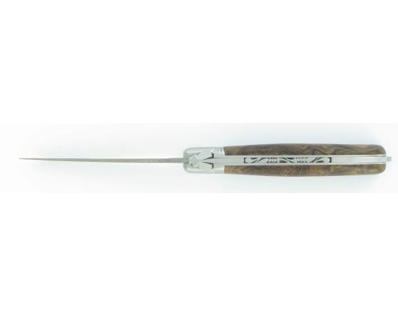 Laguiole Nature Damas Noyer Couteau de Poche - Laguiole par Fontenille Pataud