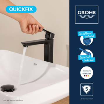 Grohe Dice wastafelmengkraan XL-Size Mat Zwart