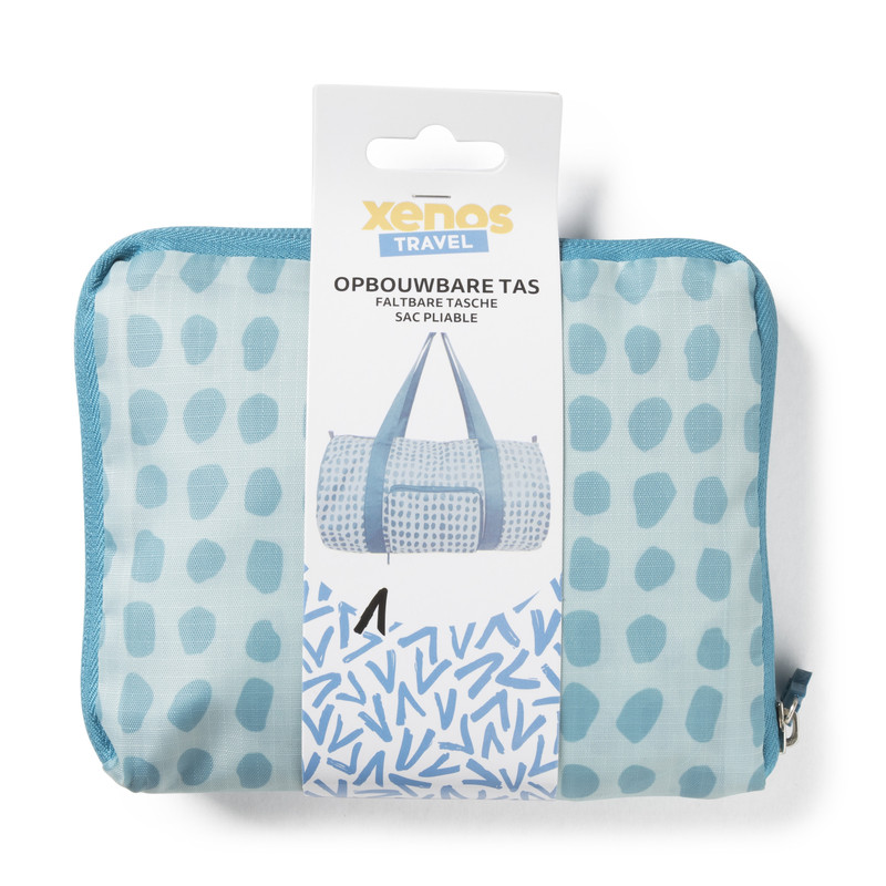 Opvouwbare tas - blauw - 46x23x23 cm