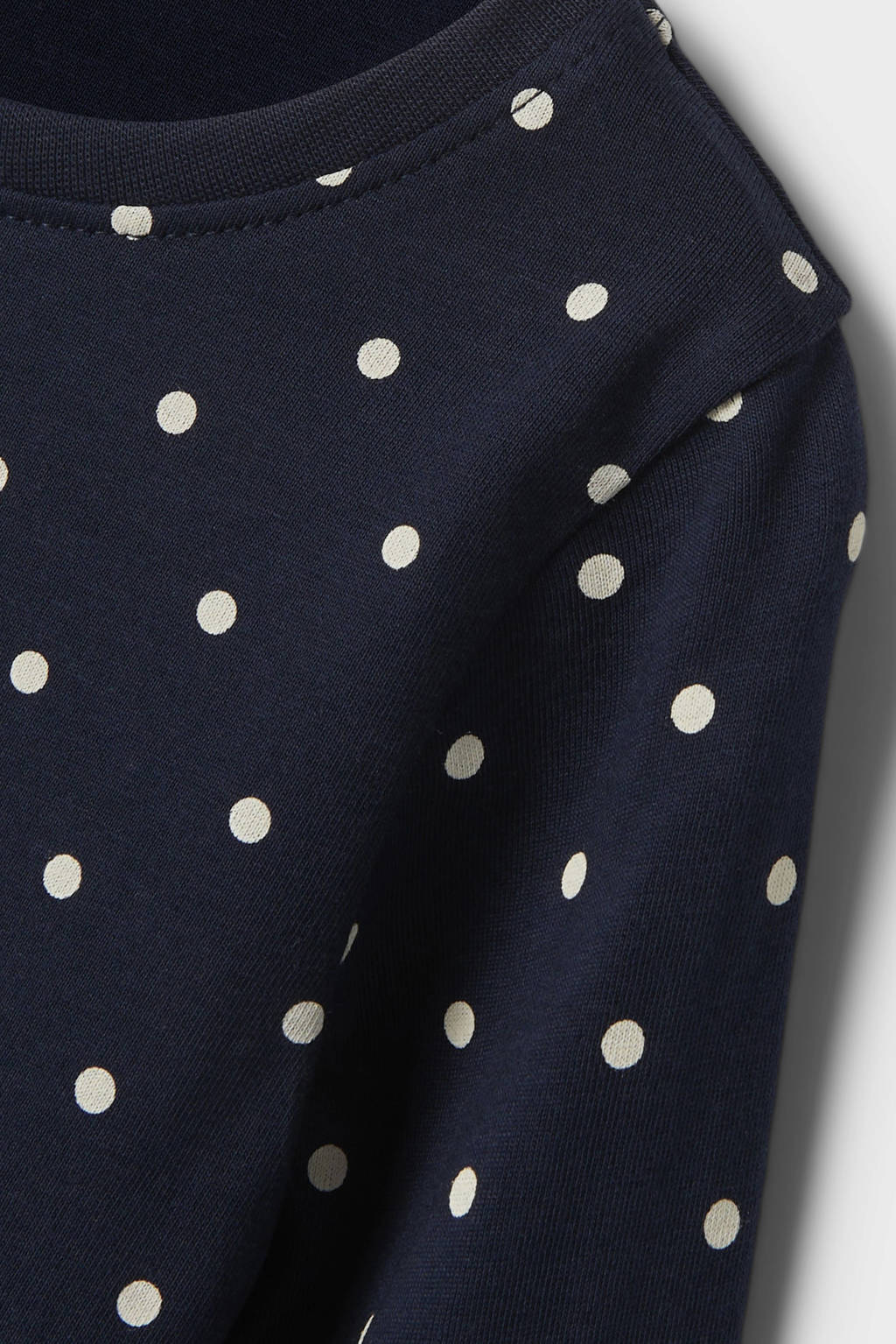 NAME IT jurk NMFVIVIA met stippen donkerblauw/wit