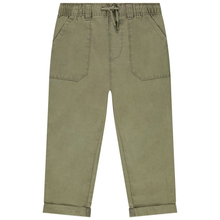 Pantalon uni en toile pour bébé garçon - Vert
