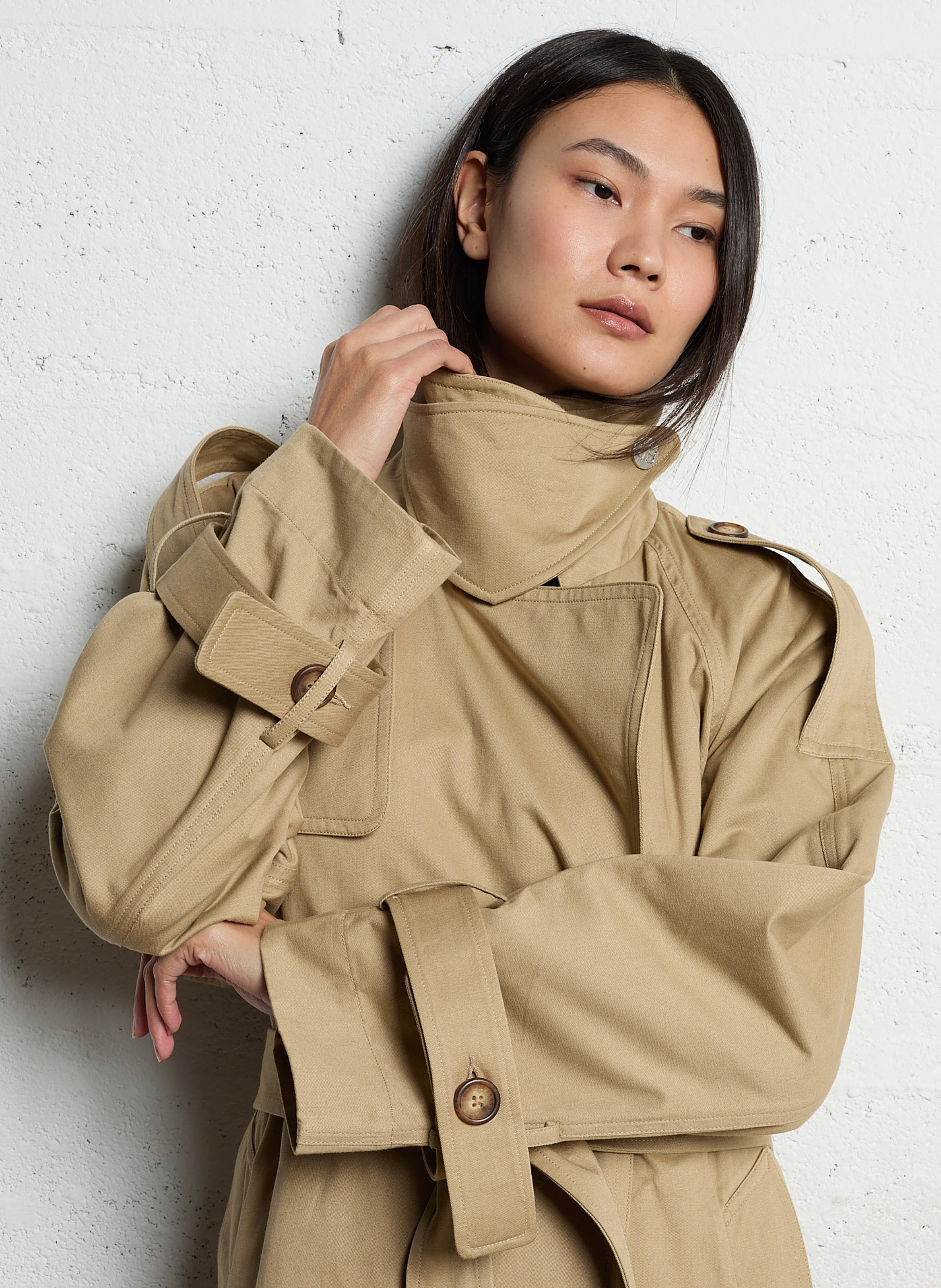 CARRIAGE - Trench long en coton | Beige