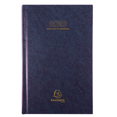 Agenda Carré recettes et dépenses - 1 jour par page - 13,5 x 21 cm - disponible dans différentes couleurs - Exacompta