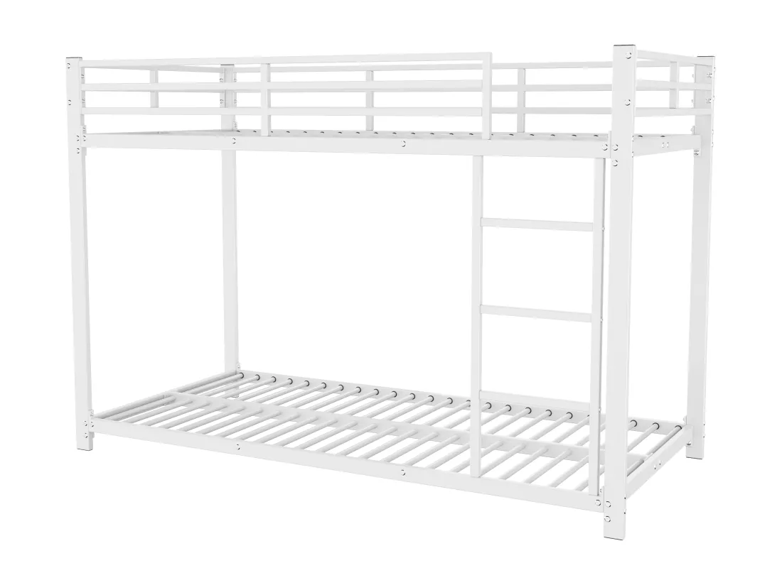 90*200 Lits d'enfant, Lits superposés, Lits en fer, Lits superposés en fer de forme classique, Blanc