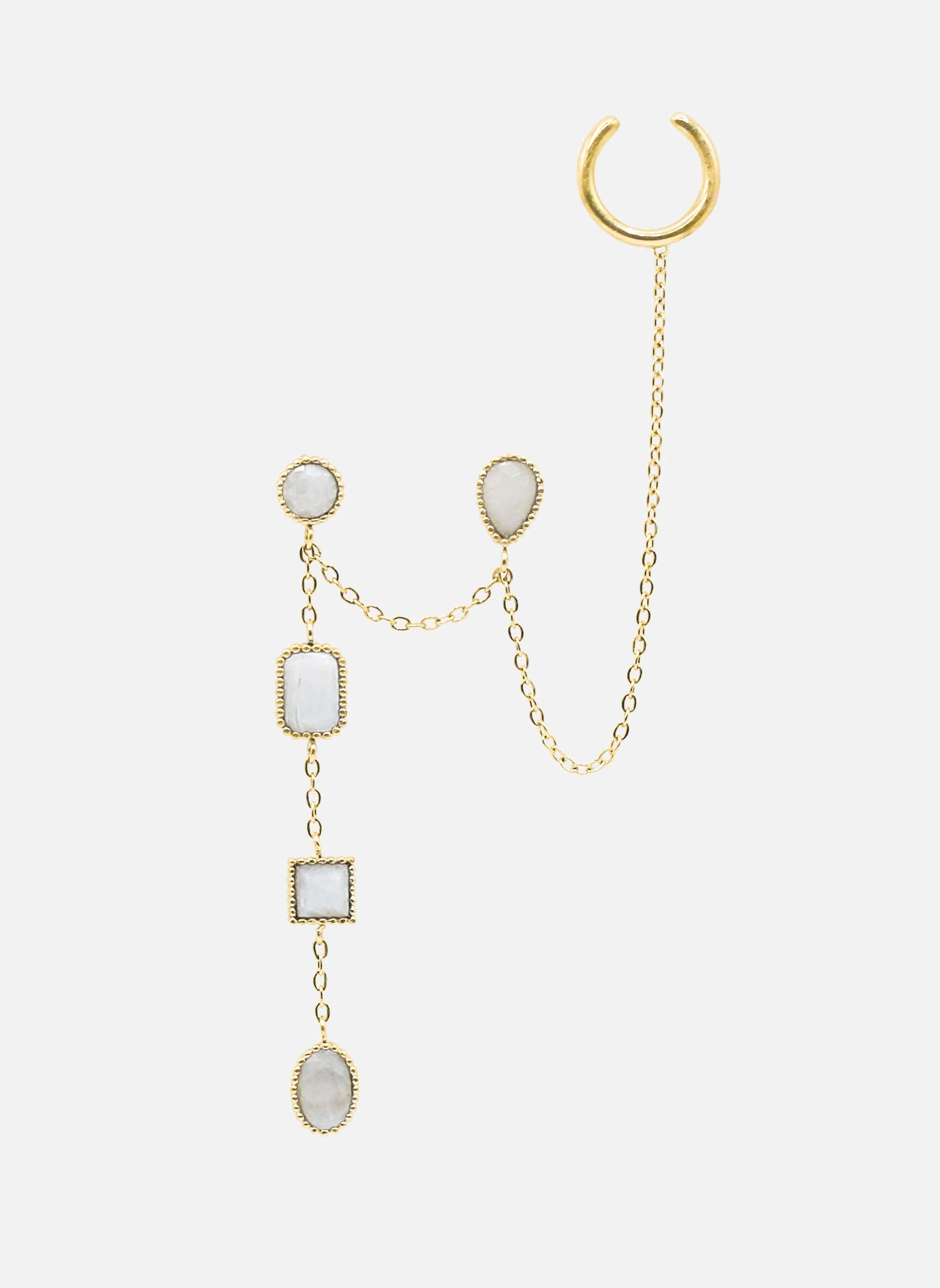 ZEPHYRA - Boucle d'oreille pendante zephyra | Blanc