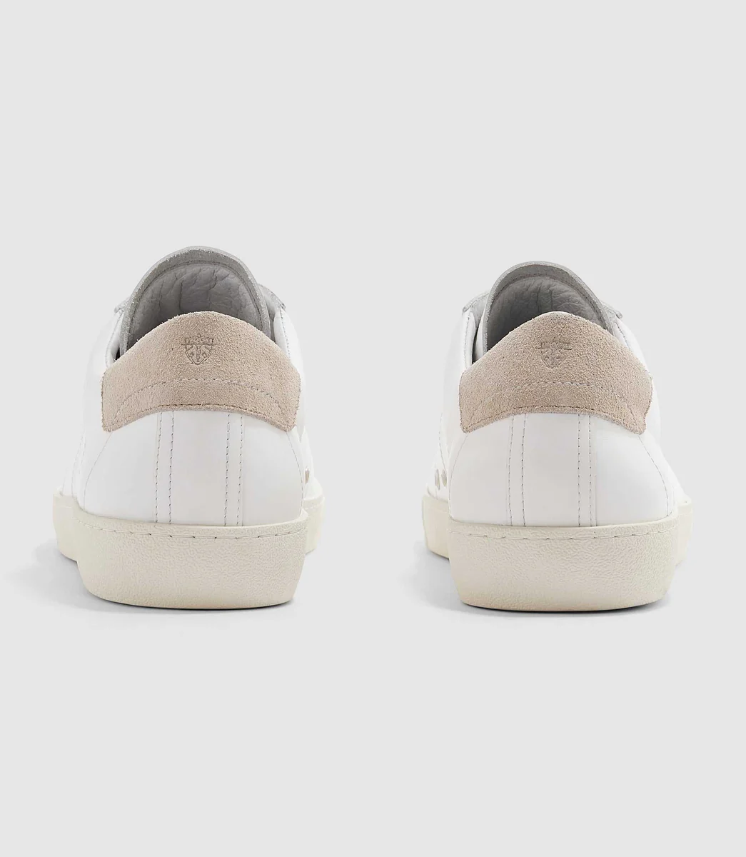 Sneakers blanches et taupe 