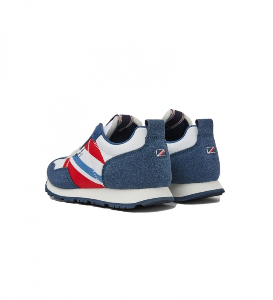 Tênis Pepe Jeans Combined com estampa Foster, azul marinho e vermelho.