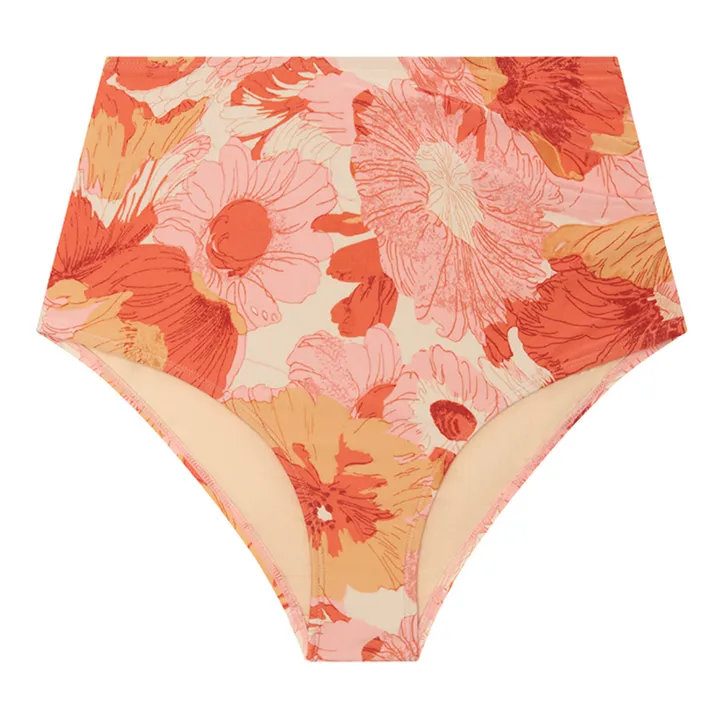 Peony Bas de Maillot Taille Haute Ruched Staple | Rose