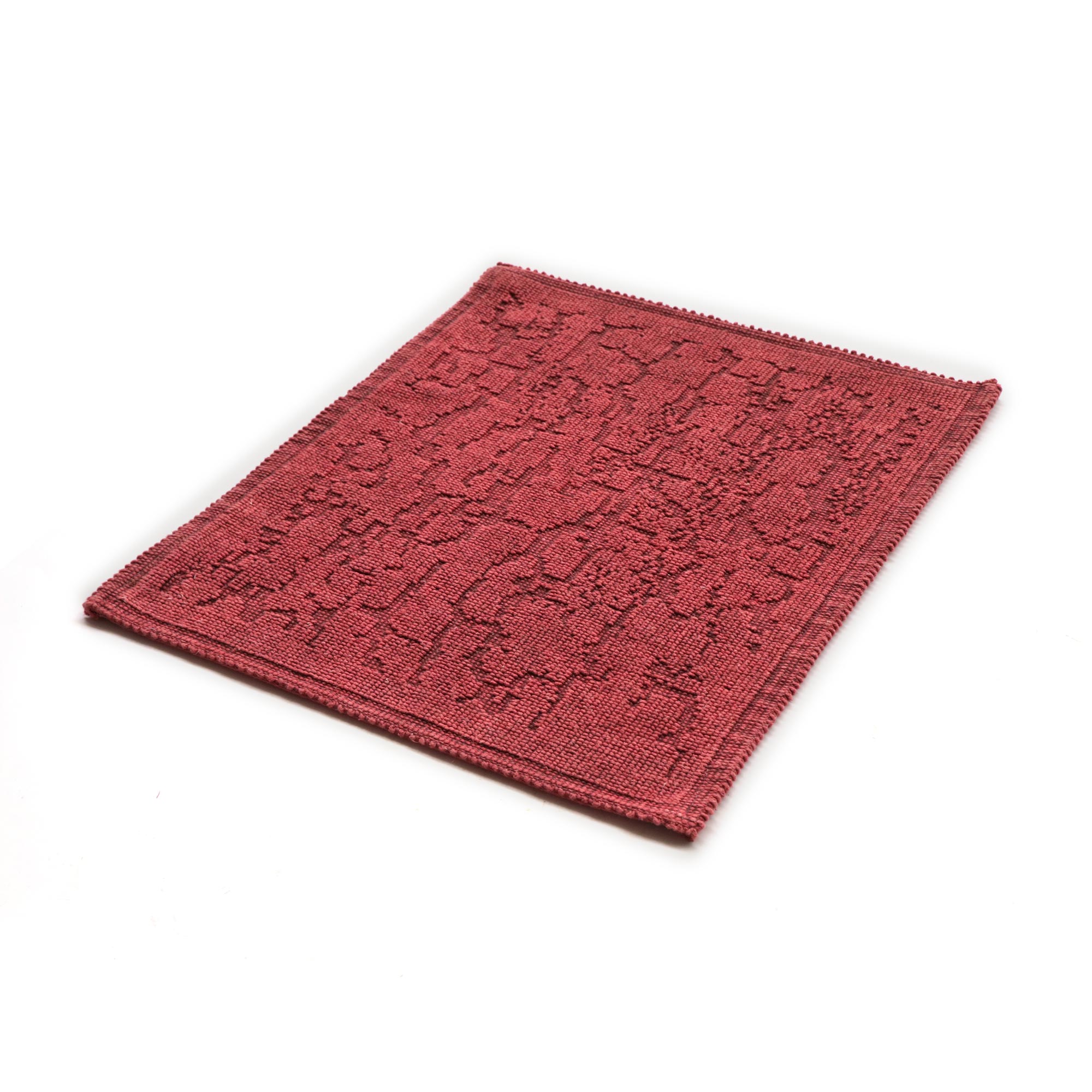 Badematte 'Izmir' aus Baumwolle, Wolken rot, 60 x 50 cm & 120 x 70 cm von fischer's lagerhaus