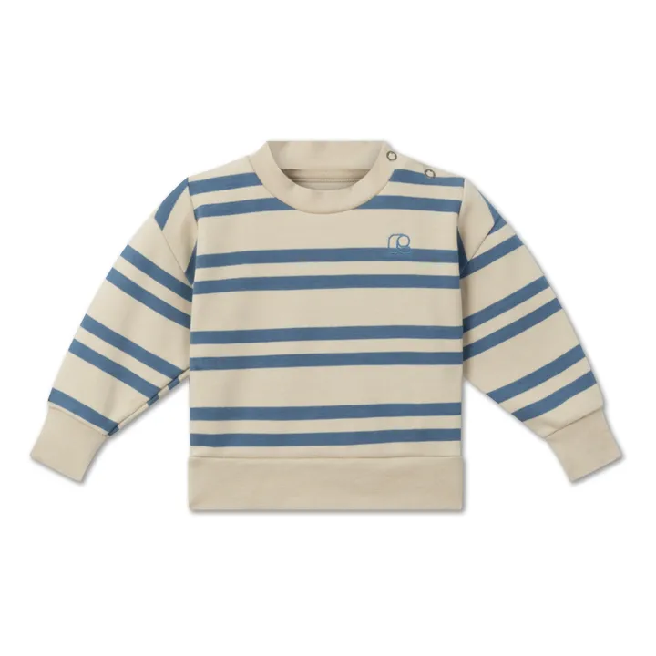 Repose AMS Sweat Coton Bio Rayé | Ecru