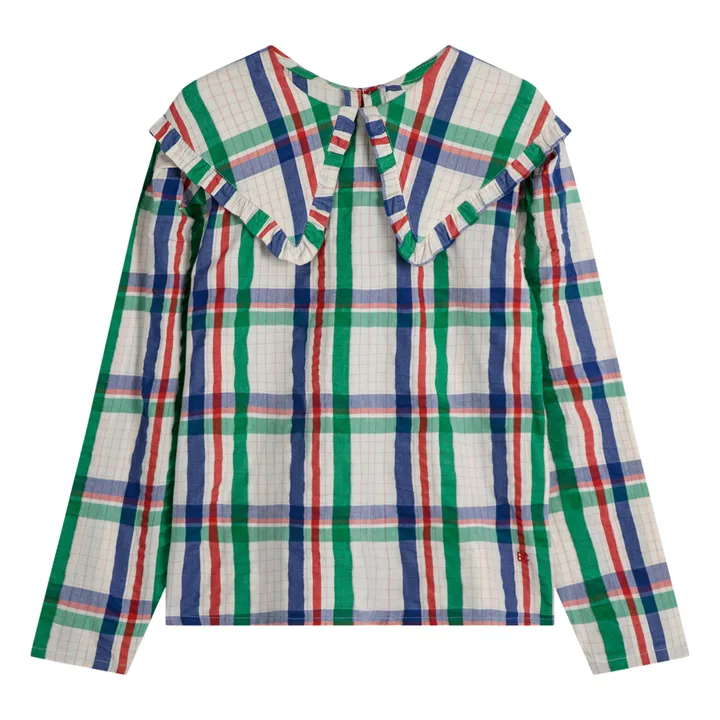 Bobo Choses Blouse Grand Col Carreaux - Collection Femme  | Bleu