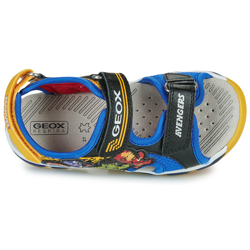 Geox - J SANDAL ANDROID BOY - Bleu / Jaune