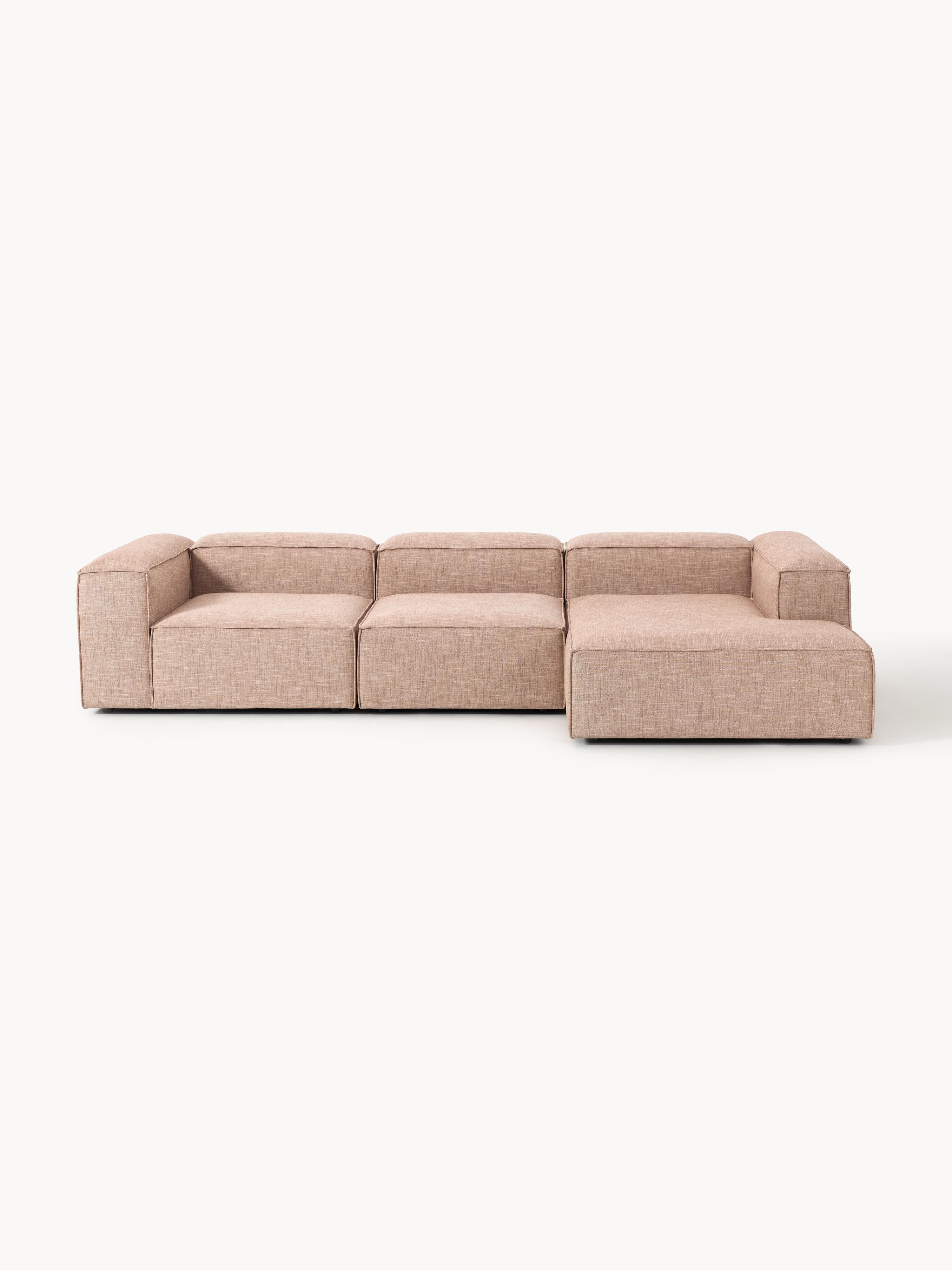 Modulaire hoekbank Lennon van linnenmix (4-zits)