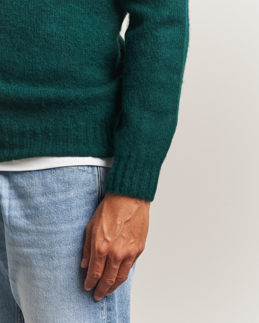 Harley Of Scotland Brushed Supersoft Lambswool Crewneck Tartan