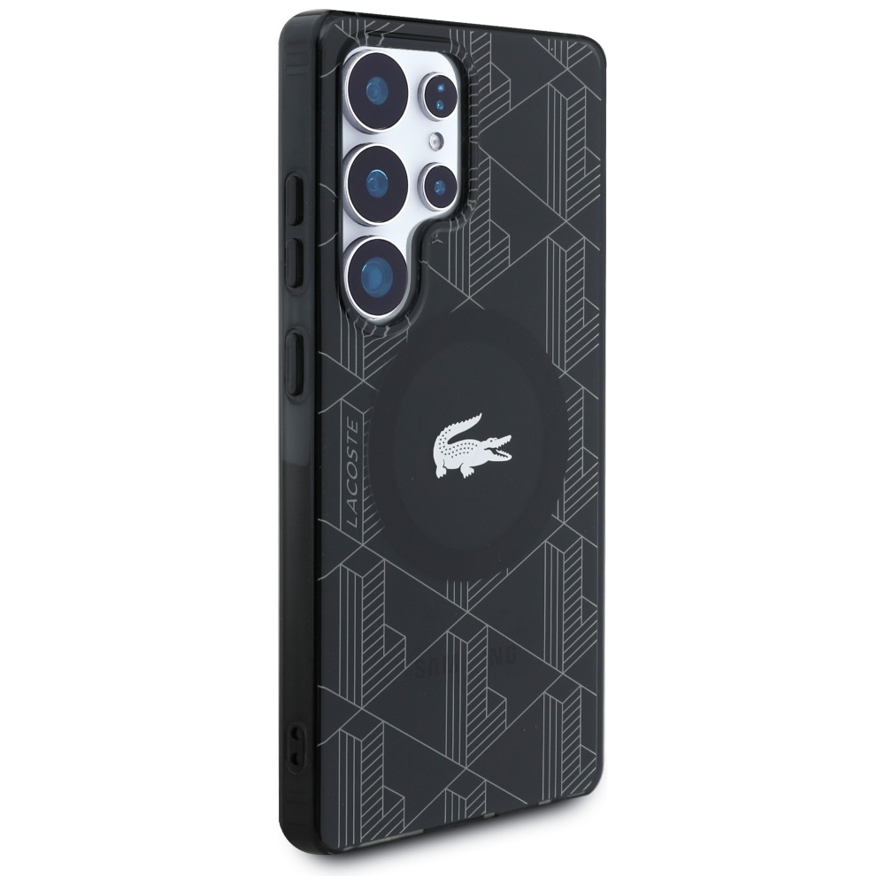 Samsung Galaxy S25 Ultra Hardcase Hülle Monogram Logo MagSafe-Modul (LCHMS25LUBSK) - Schwarz