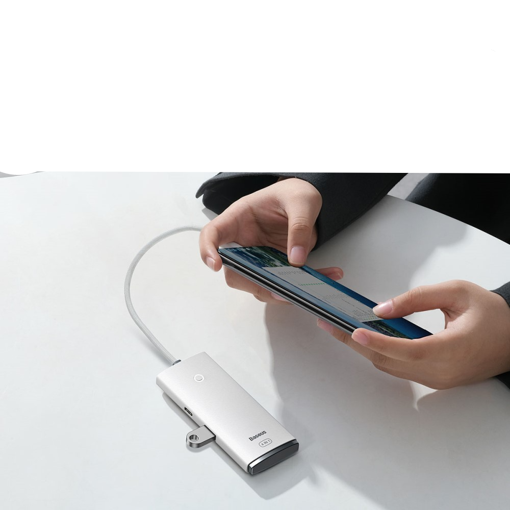 4in1 USB 3.0 Multiport Adapter mit USB C / 4x USB 3.0 (5GB/s) - Weiss