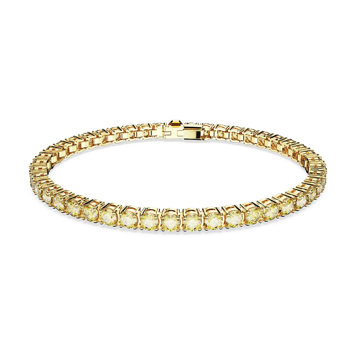 Bracelet Swarovski Matrix Tennis Mplacage doré jaune