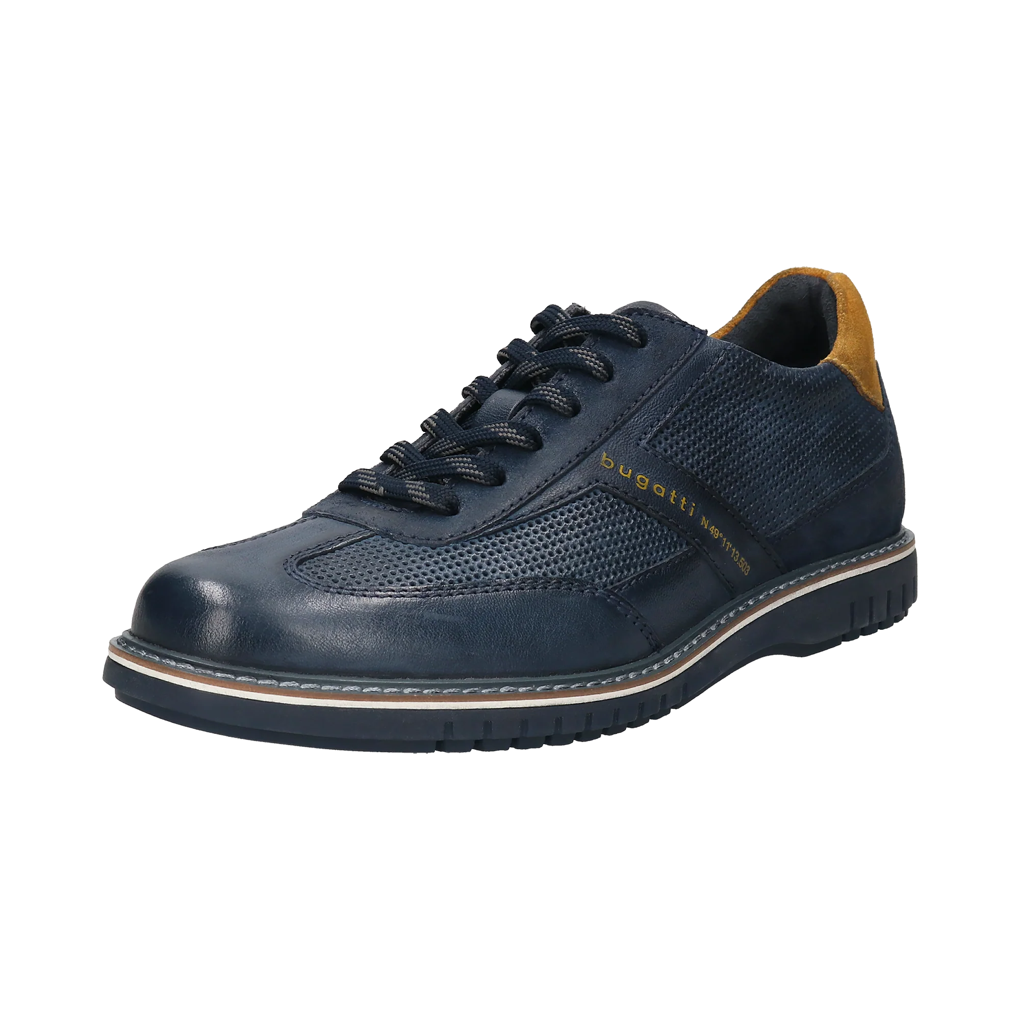 Leder Schnürer blau