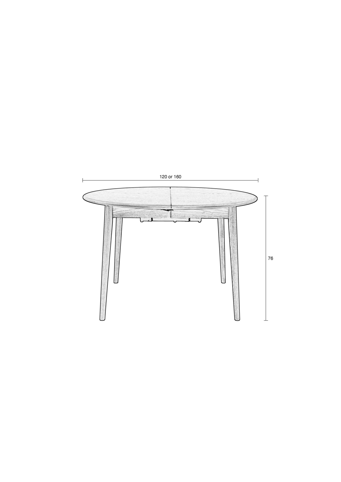 Eettafel Twist ovaal walnoot