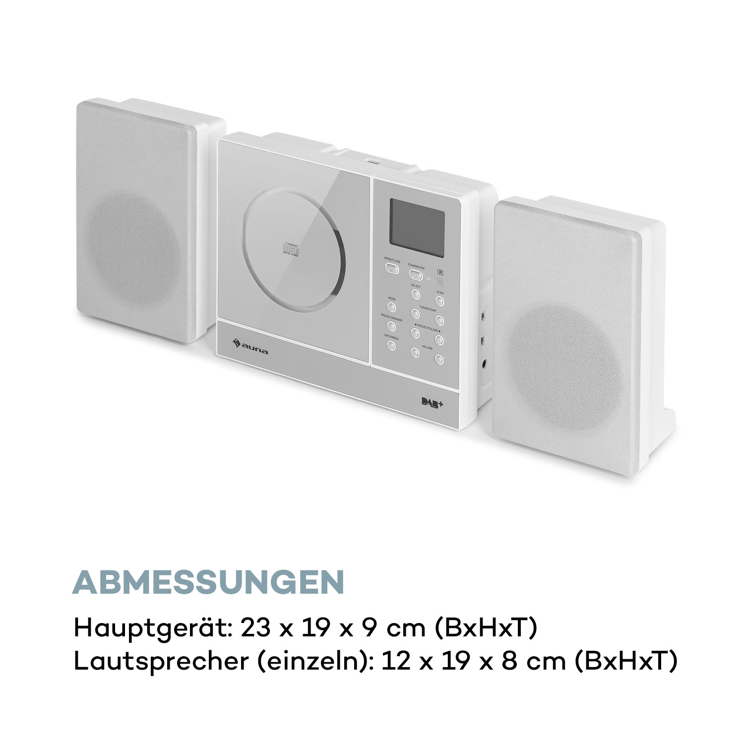Connect Vertical Internetradio 2x5 Watt RMS CD IR/UKW/DAB+ Spotify BT
