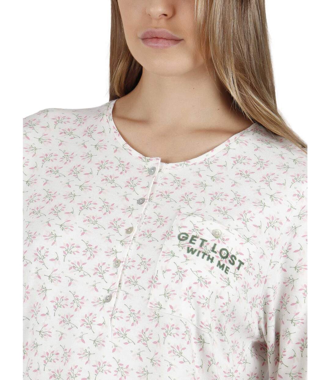 Chemise de nuit manches longues Get Lost Admas