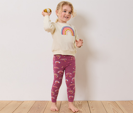 2 Kinder-Thermoleggings, beere