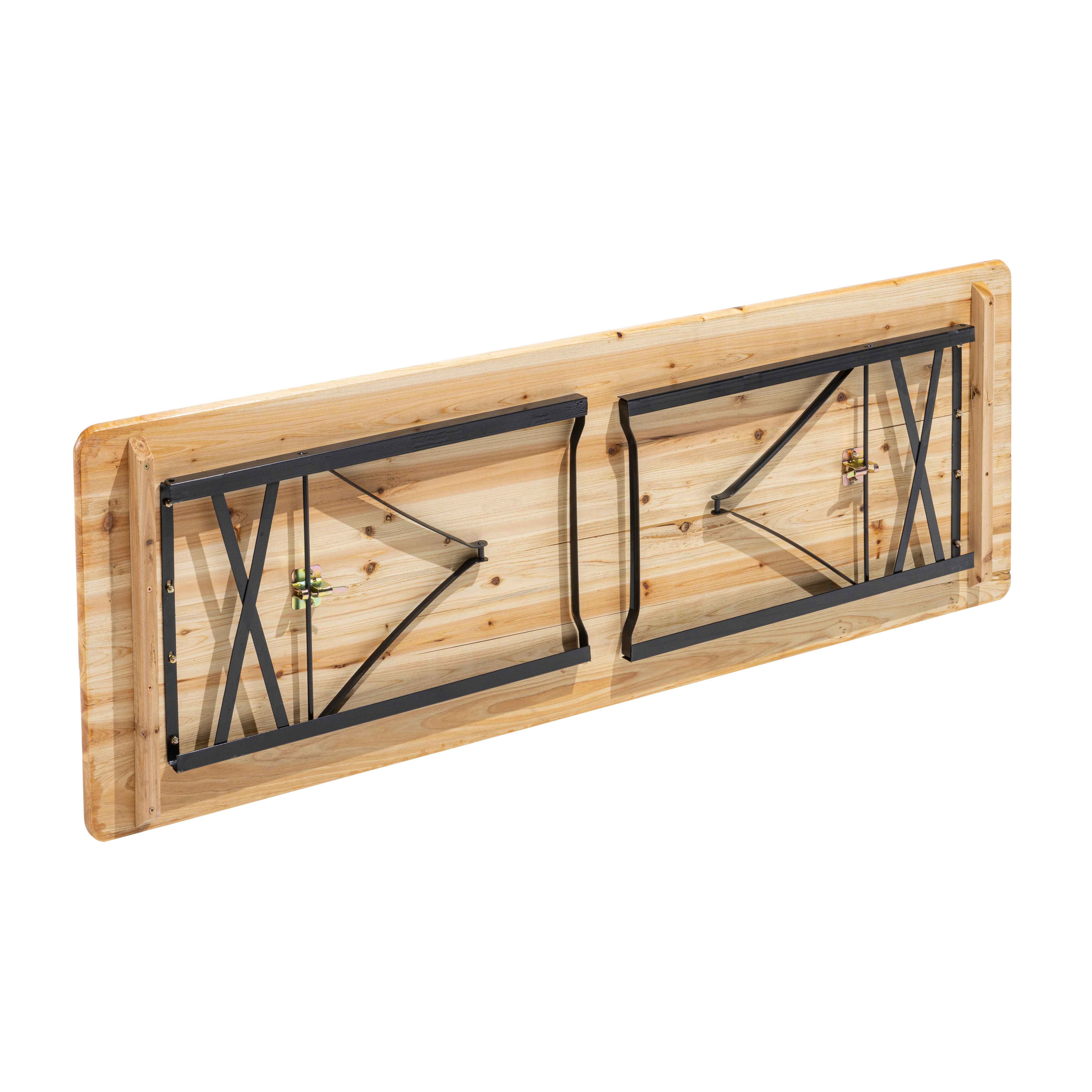 Set de table et bancs en bois 180 cm
