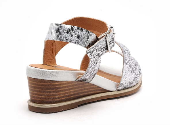 Mamzelle nu pieds talons femme noala argent