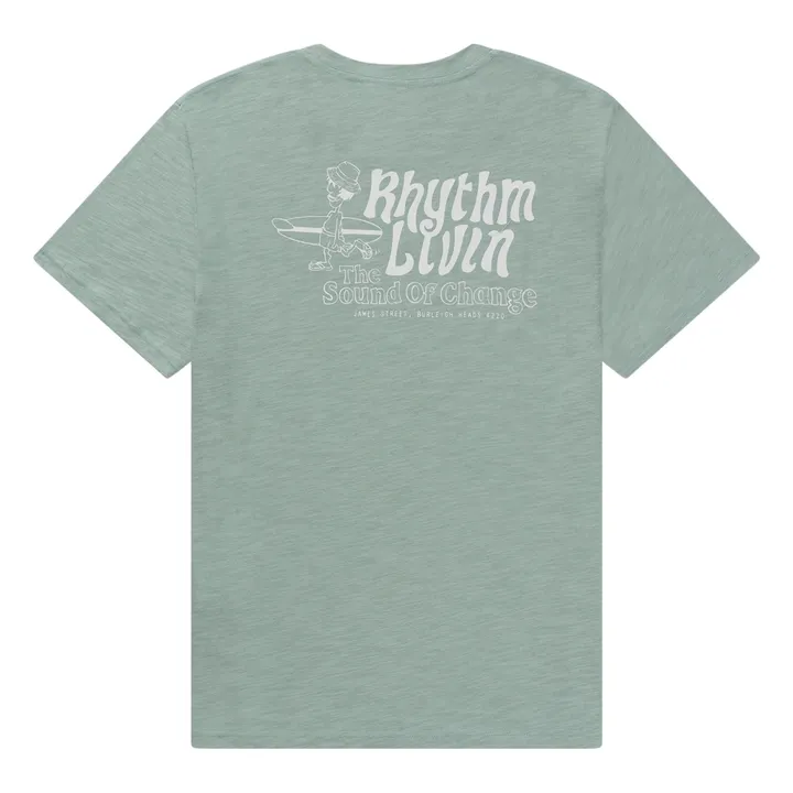 Rhythm T-shirt Livin Slub | Vert d'eau
