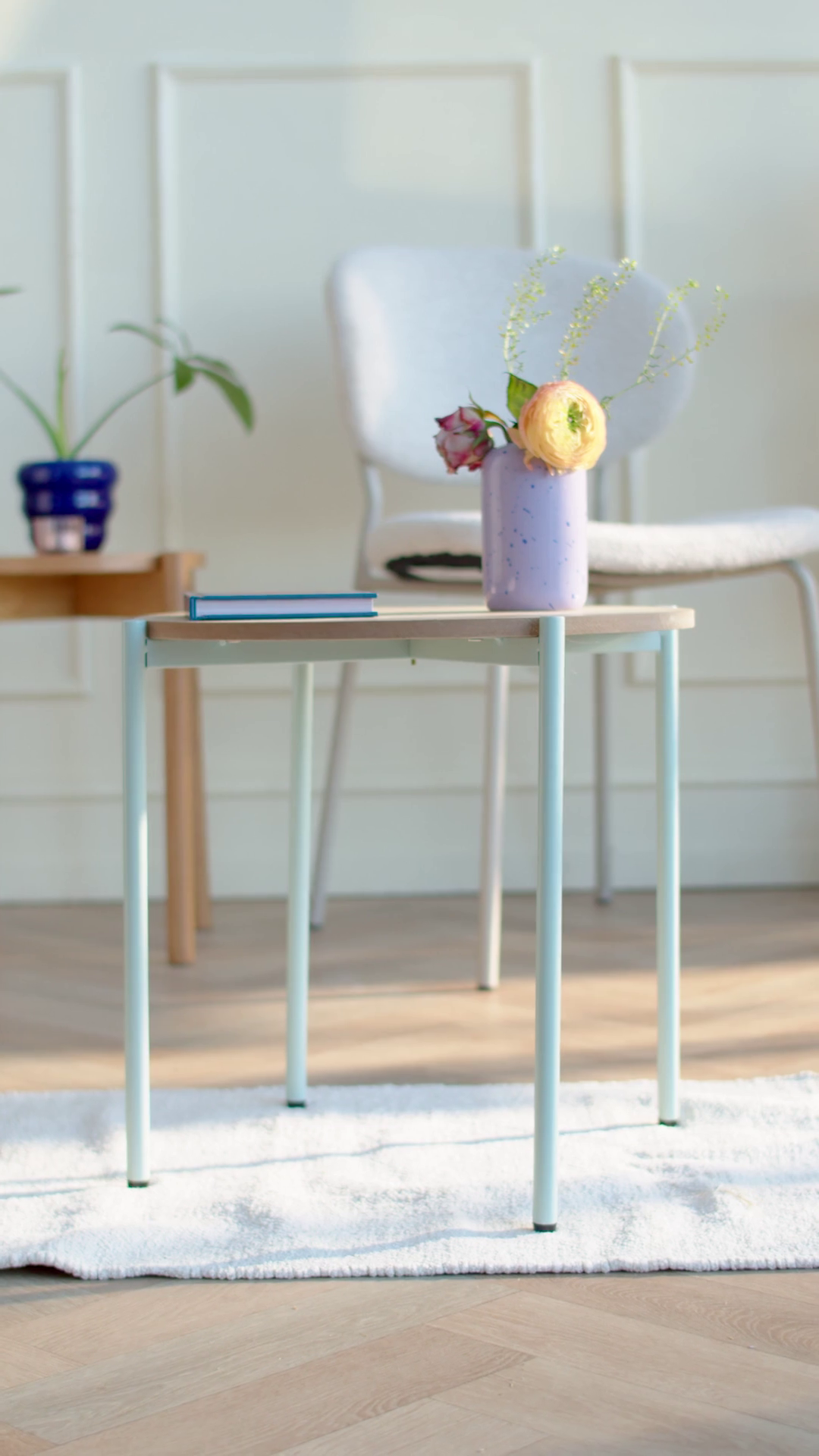 Sidebord | Jern/MDF. Ø43 x 40 cm. | Dusty Green