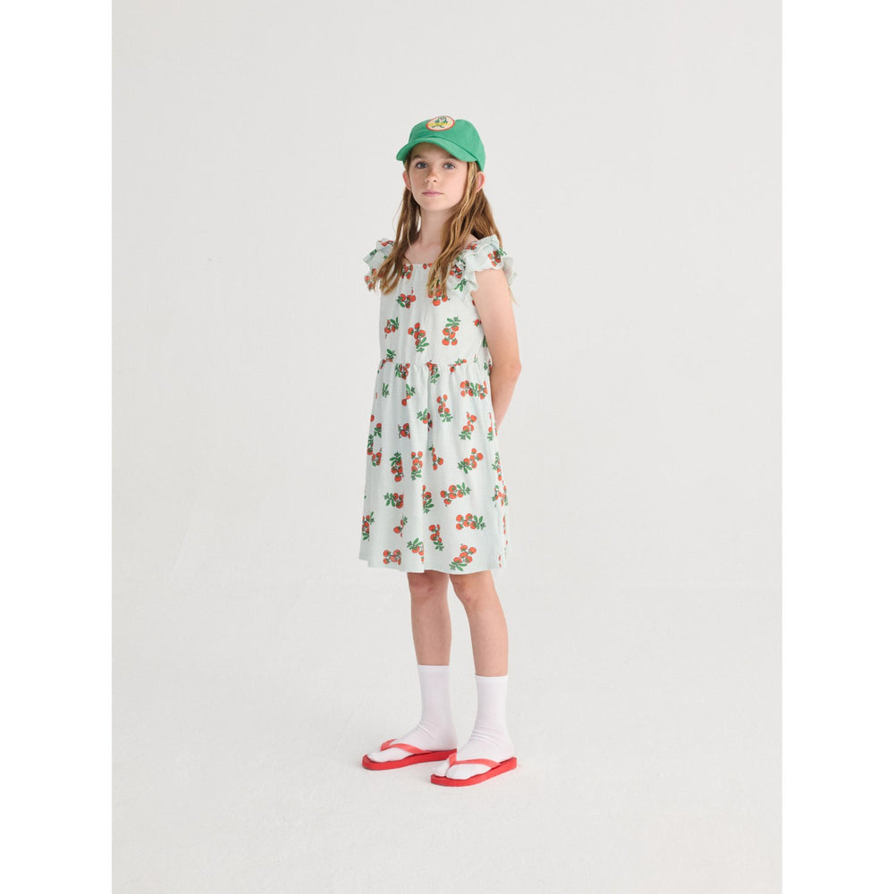 Køb Bobo Choses Light Blue Juicy Tomatoes All Over Ruffled Kjole